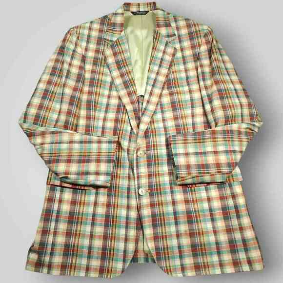 Andover Reed Blazer Sport Coat Mens 42L Vtg Classic Fit Linen Deconstructed - Picture 1 of 10